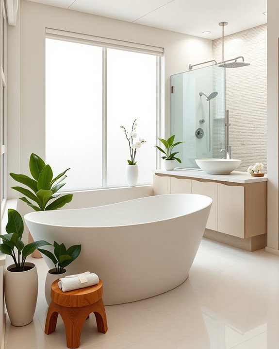 tranquil spa inspired bathroom design