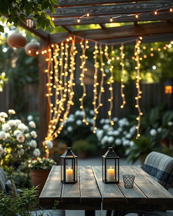 transform backyard with fairy lights