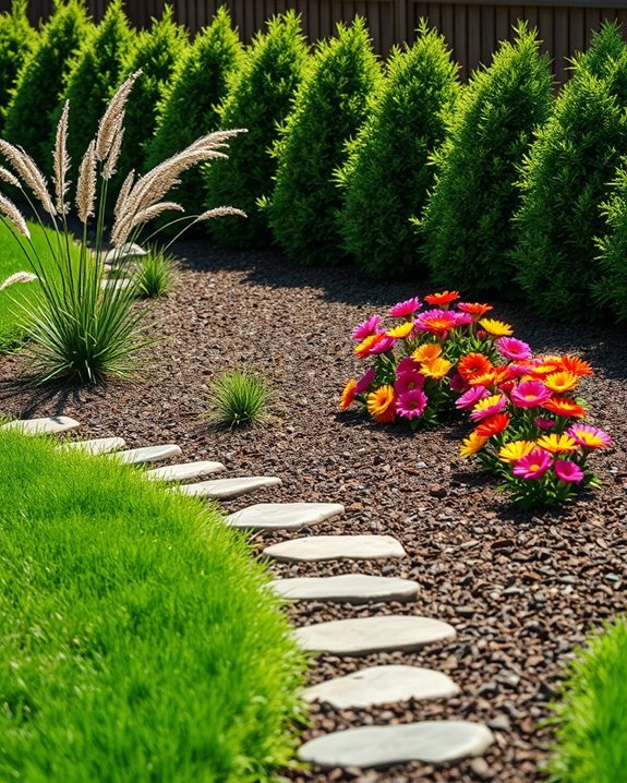 transform backyard with mulch