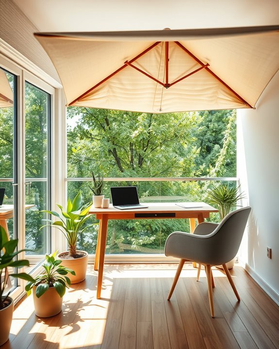 transform balcony with parasol