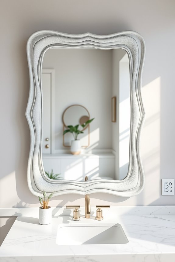 transform bathroom mirror artfully