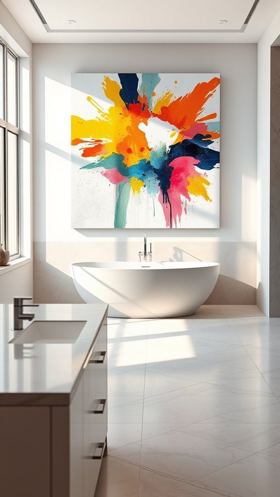 transform bathroom with artwork