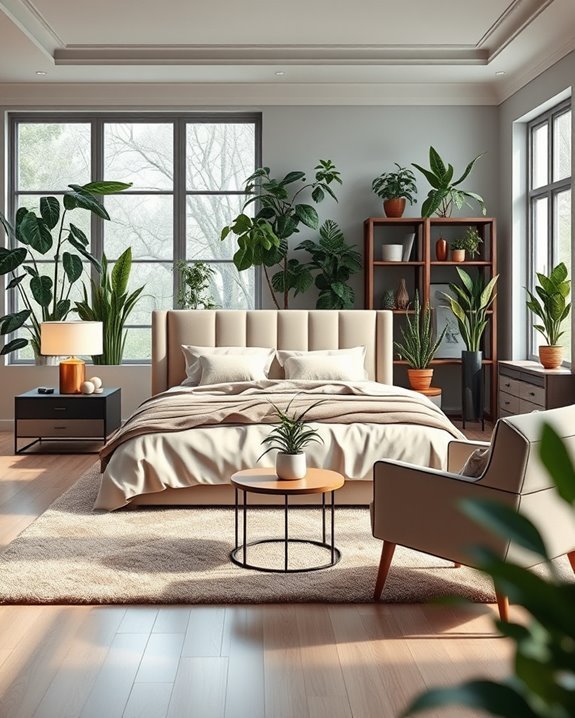 transform bedroom with plants