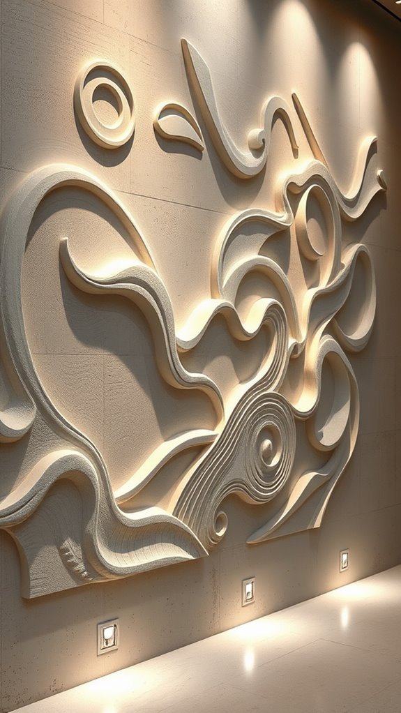 transform walls with sculptures