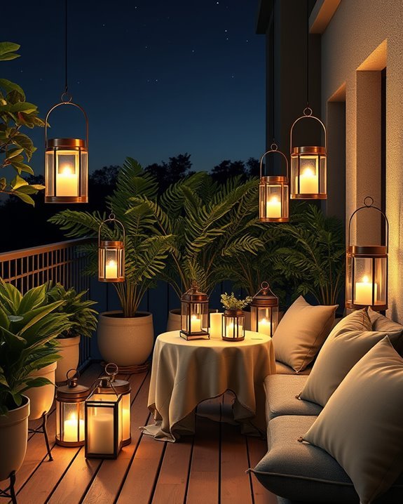 transformative balcony lantern lighting