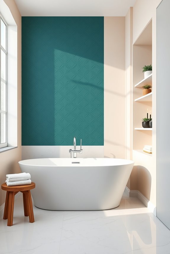 transformative bathroom accent walls