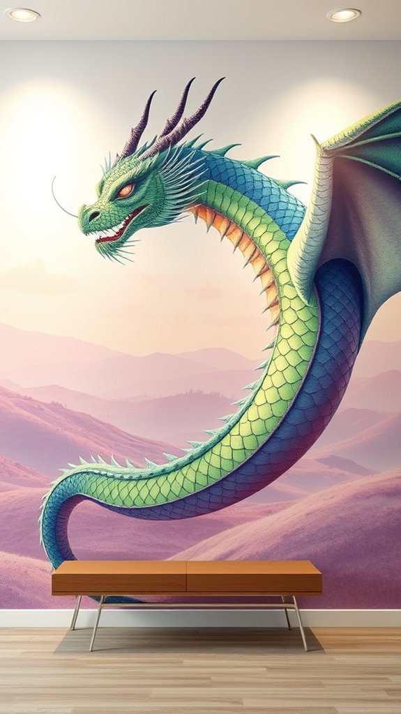 transformative dragon mural artistry