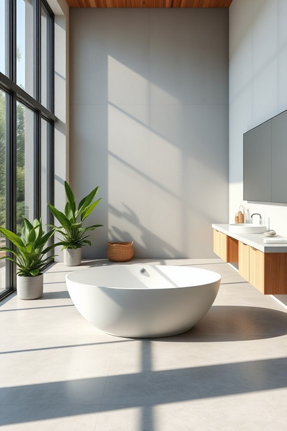 transformative open bathroom design