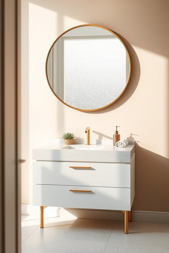 transformative statement mirror installation