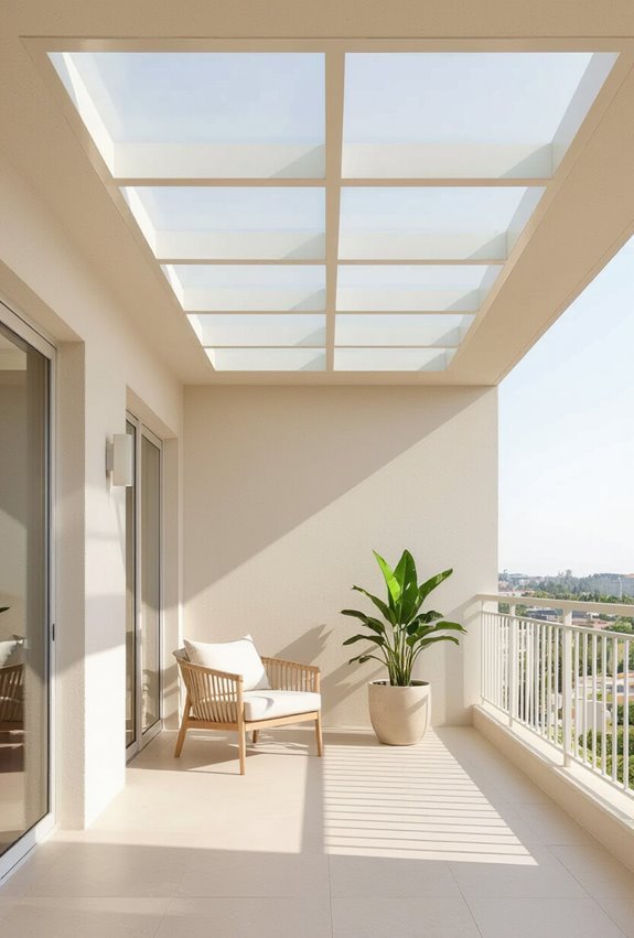 translucent panels soften light