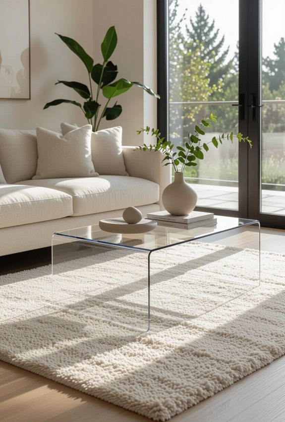 transparent acrylic furniture maximizes space