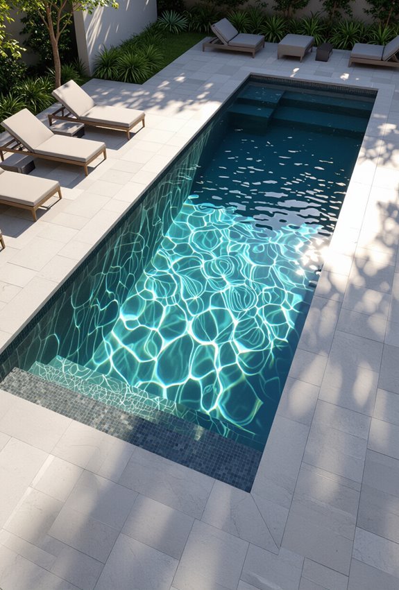 transparent pool walls showcase depth