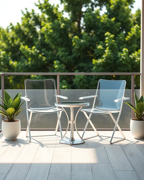 transparent stylish space saving chairs
