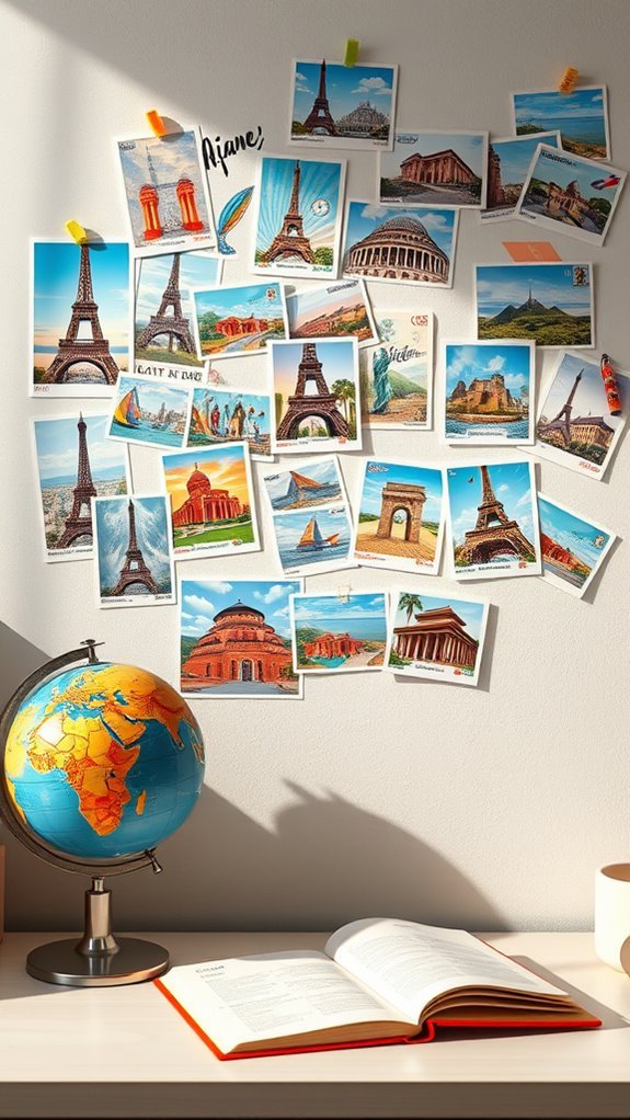 travel memories decorating dorm