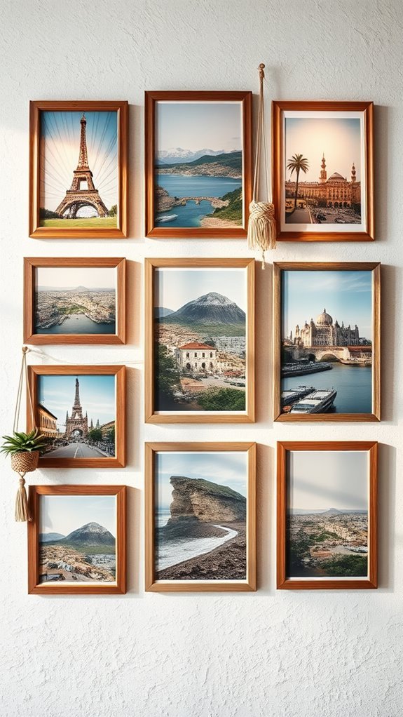 travel memories gallery wall
