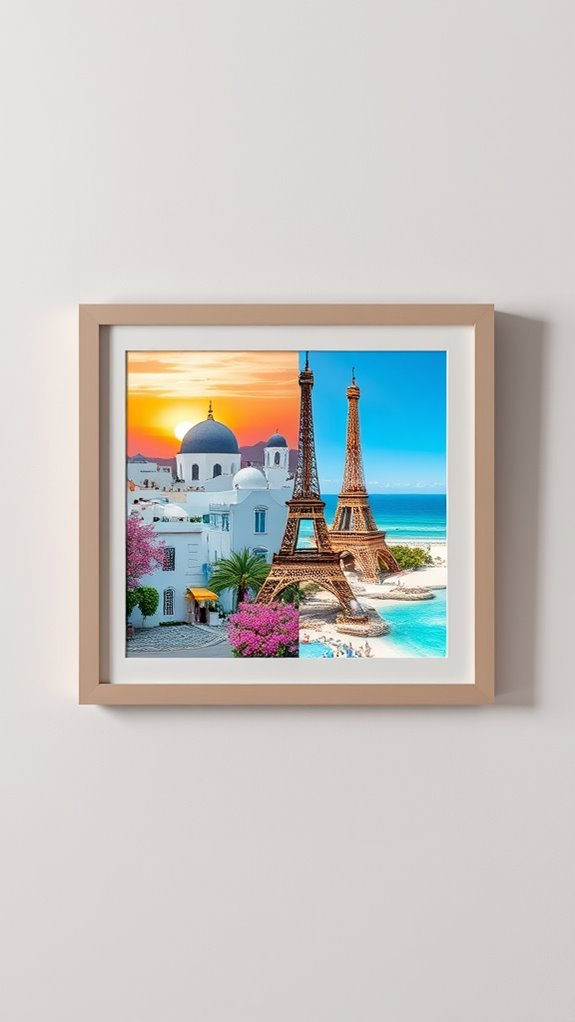 travel memories on display