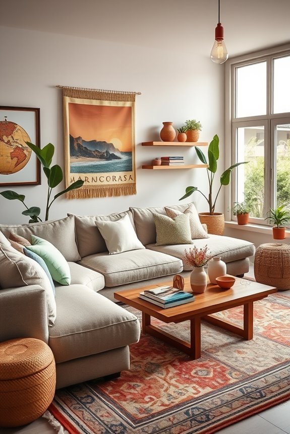 travel themed living room decor