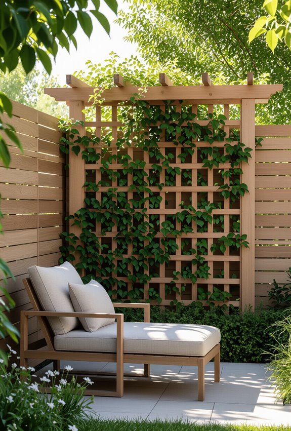 trellis with privacy vines