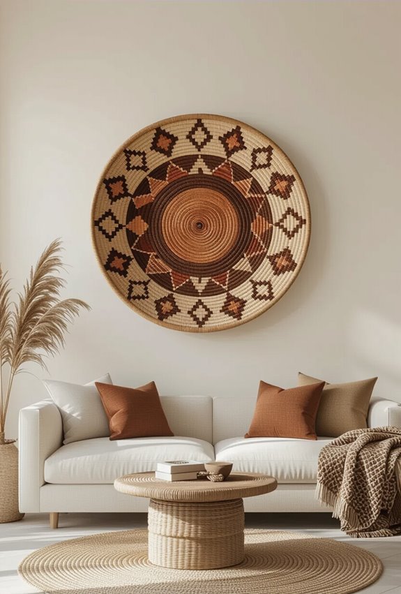 tribal mudcloth woven wallart