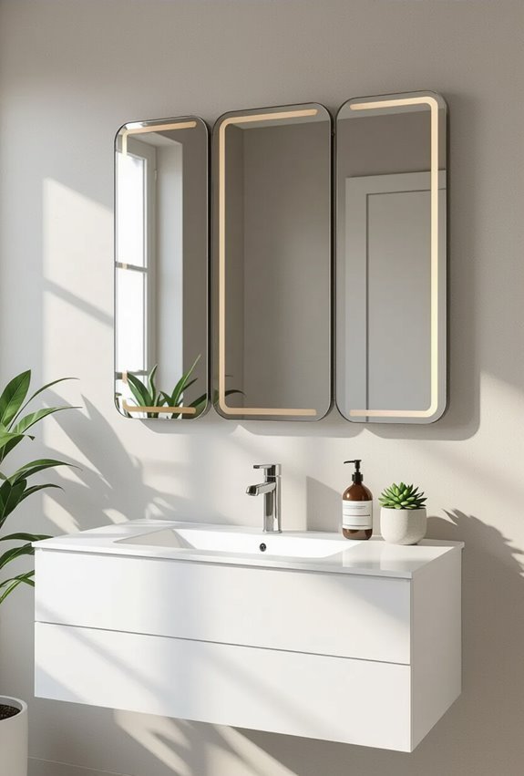 triptych panels perfectly aligned