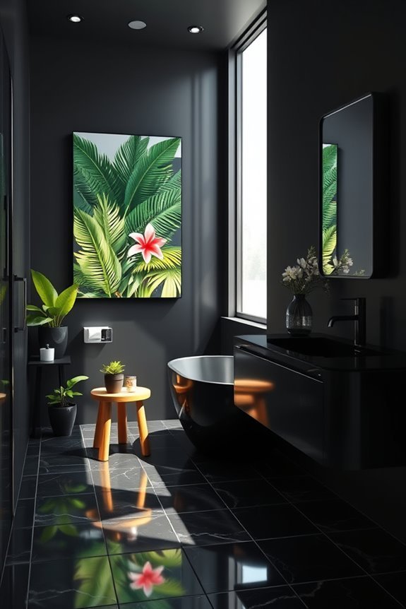 tropical art enhances contrast