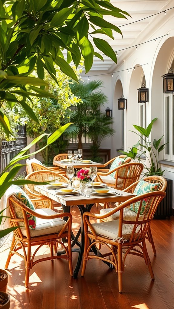 tropical bamboo outdoor furniture