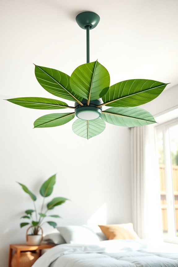 tropical leaf fan decor