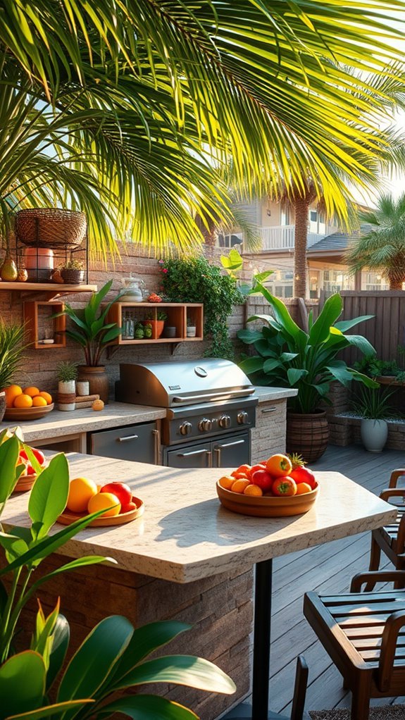 tropical outdoor cooking paradise