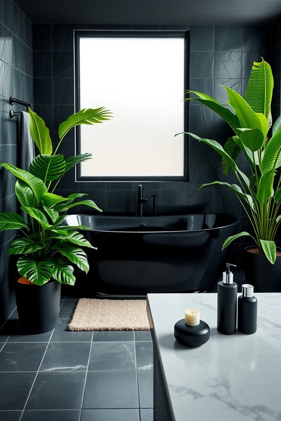 tropical plants in ceramics