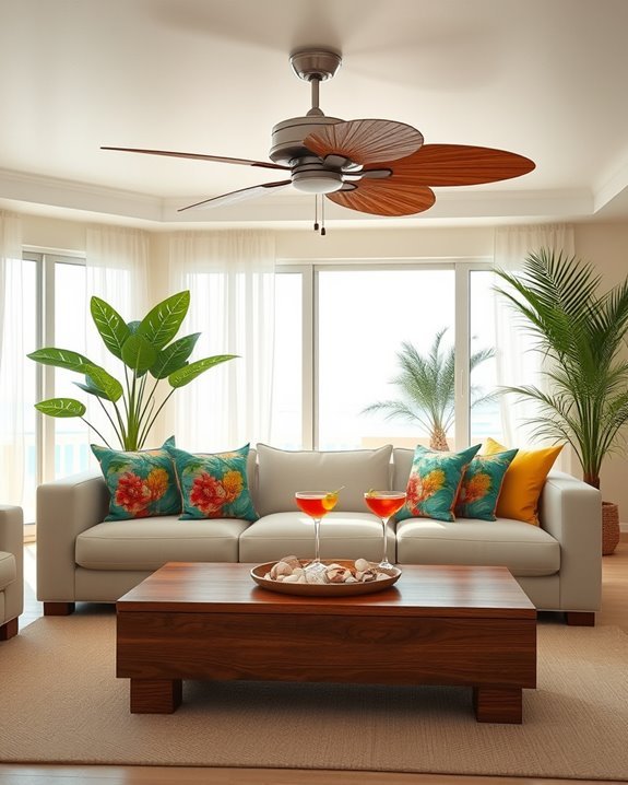 tropical style ceiling fans