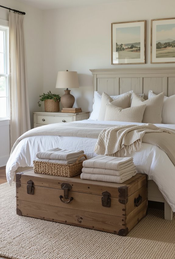 trunk dresser woven baskets