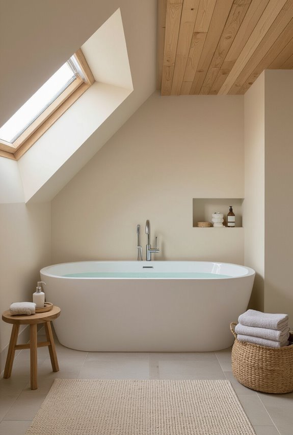 tuck tub under slope