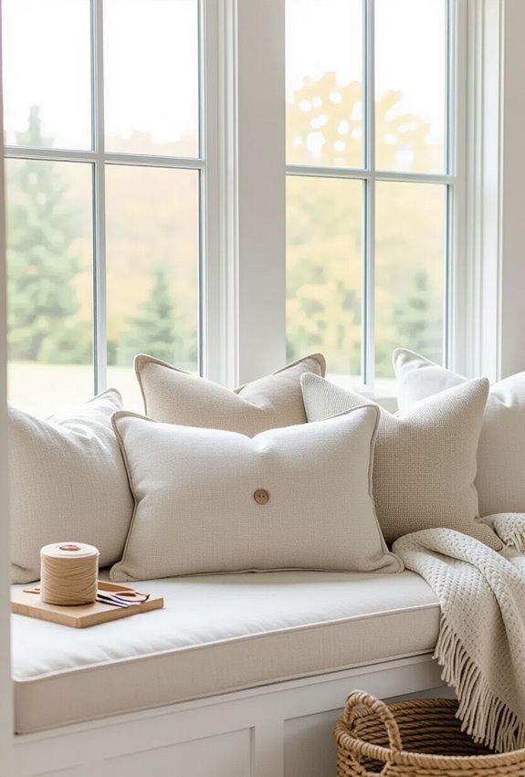 tufted custom foam windowseat