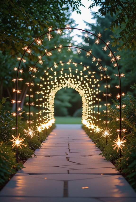 tunnel of twinkling lights
