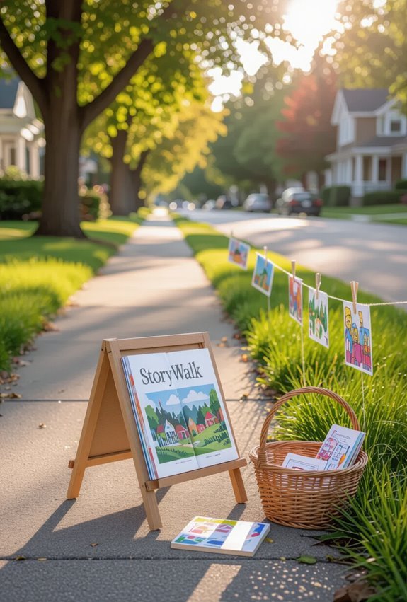 turn pages into outdoor play