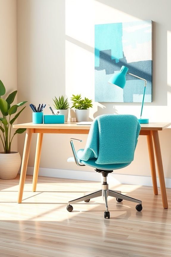 turquoise office accessories enhance productivity