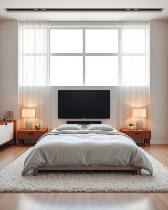 tv as bedroom centerpiece