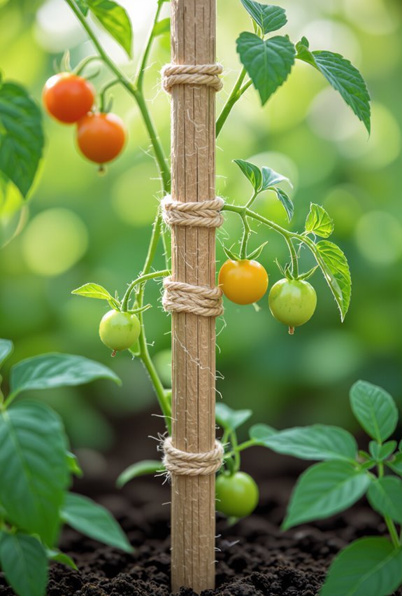 twine trellis for plant support