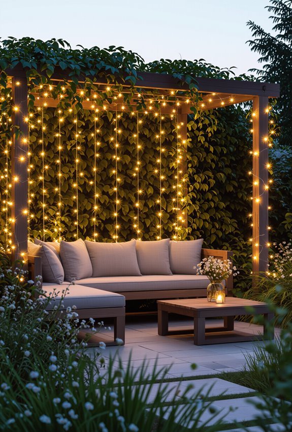 twinkling canopy and masonlights
