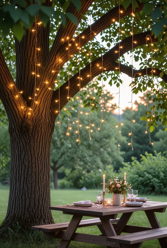 twinkling canopy lights for evenings