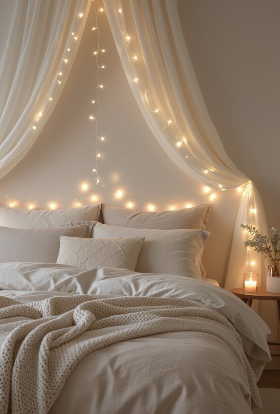 twinkling fairy lights canopy