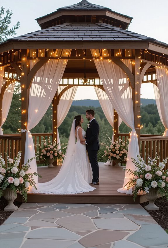 twinkling gazebo entrance romance