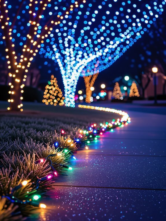 twinkling lights festive decor