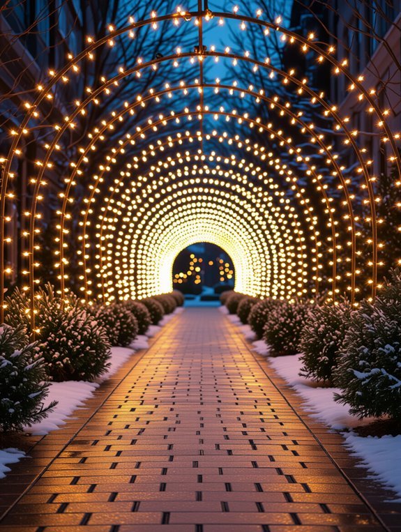 twinkling lights festive garlands