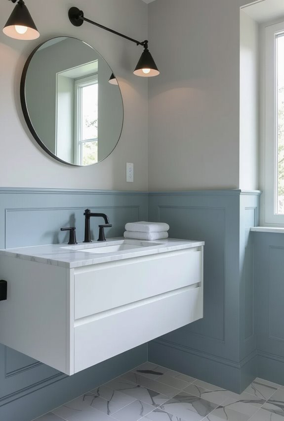 two tone textured contrast walls