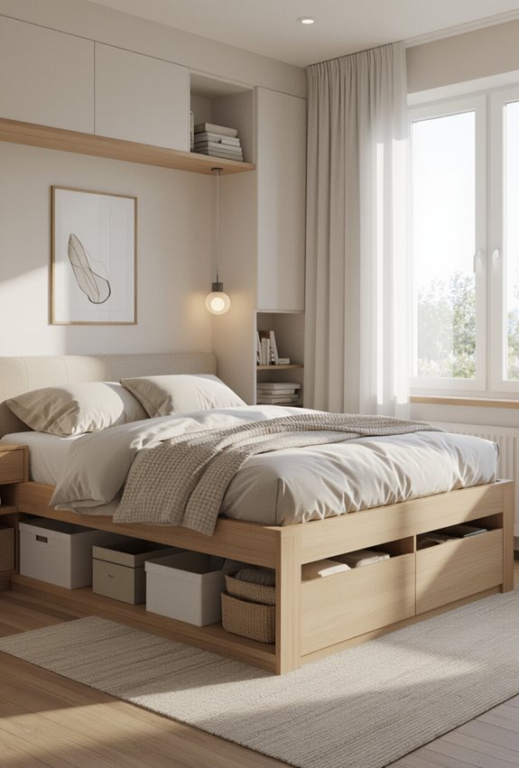 under bed hidden storage drawers