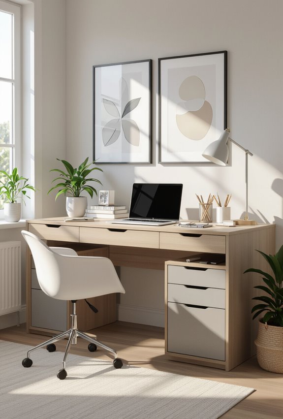 under desk hidden office storage