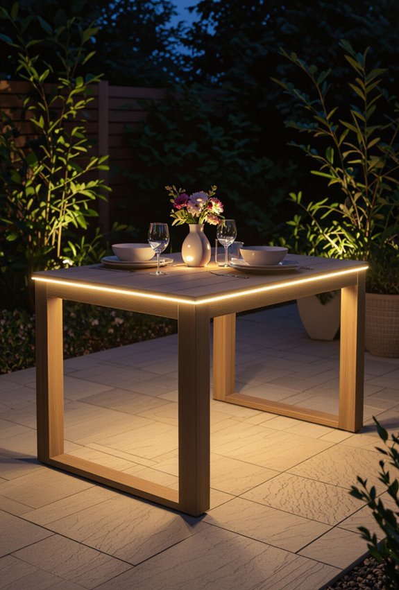under edge led dining glow