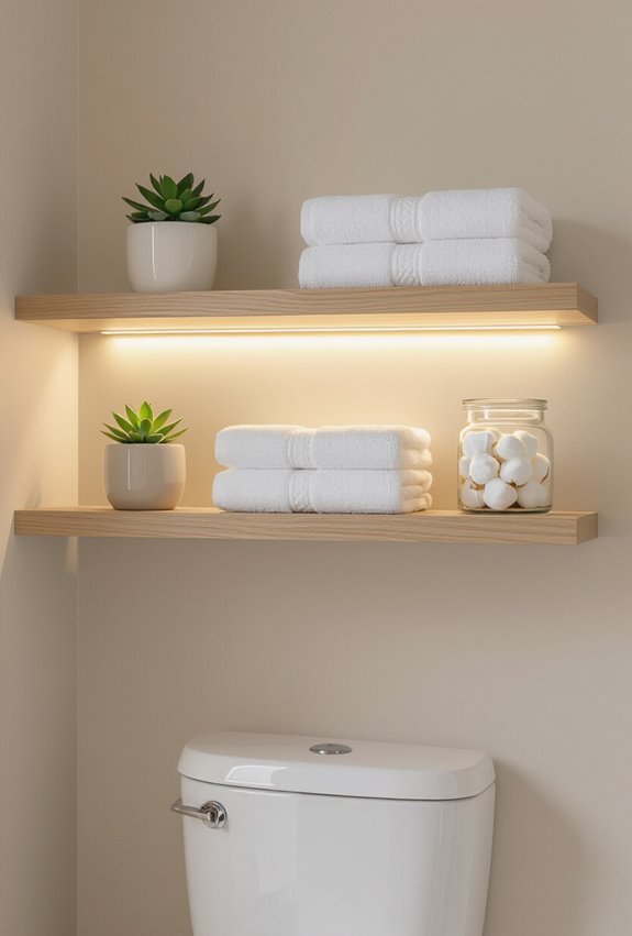under shelf led bathroom lighting