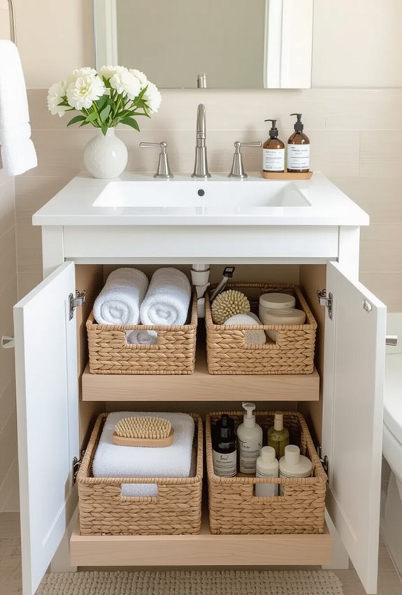 under sink baskets and drawers